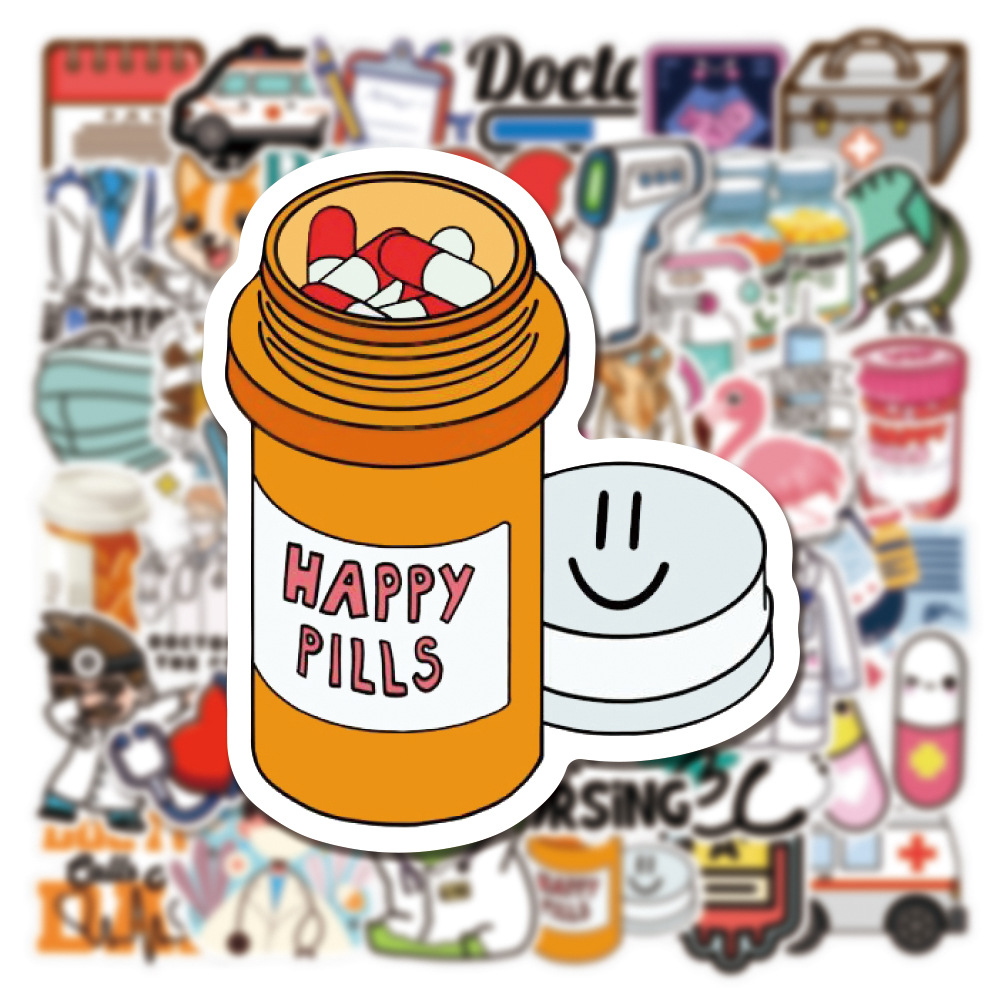 Kids Toys In Wholesale - 10/30/50PCS Cartoon Medicine Doctor Stickers Graffiti