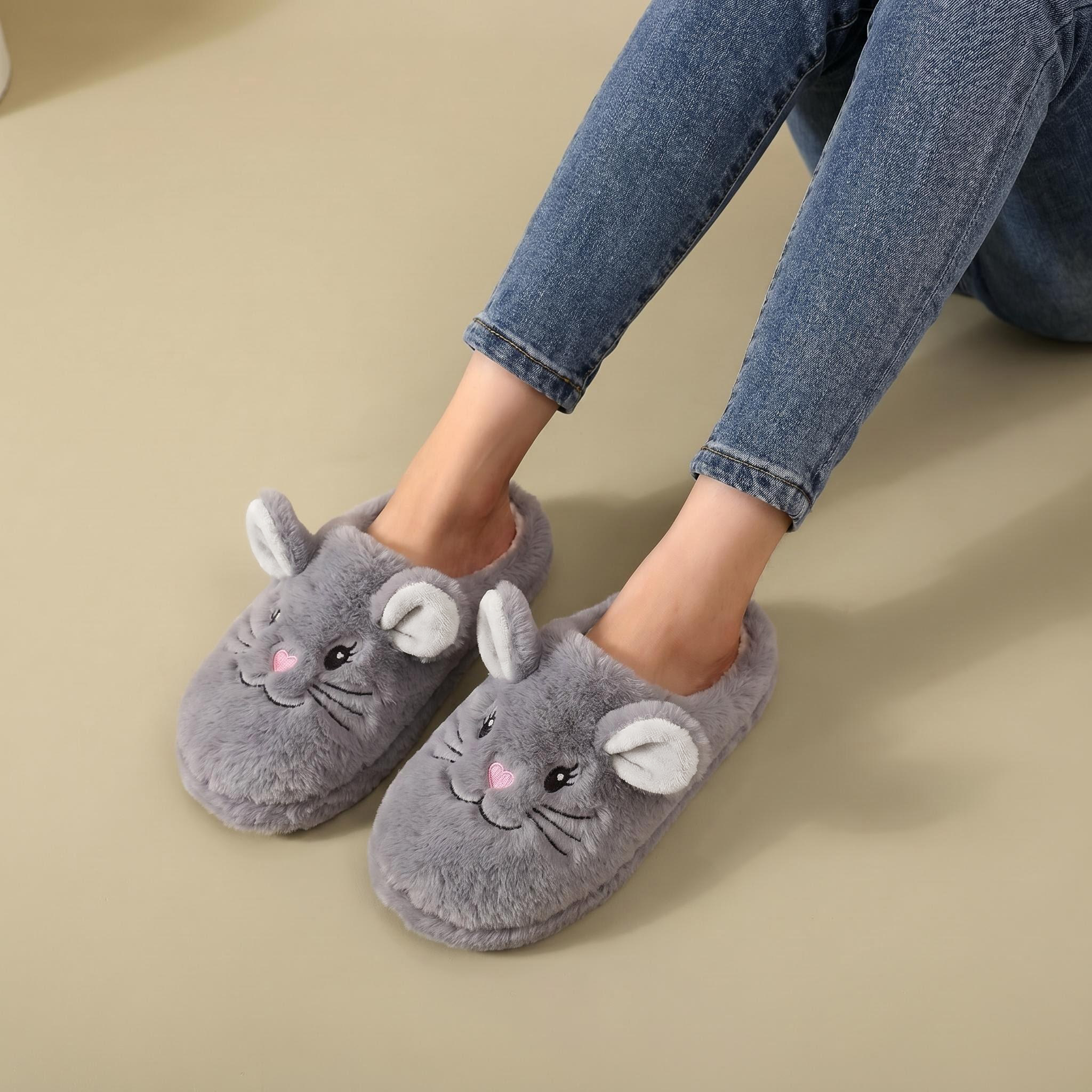 Soft Plush Doll - A Pair of Gray Cute Cartoon