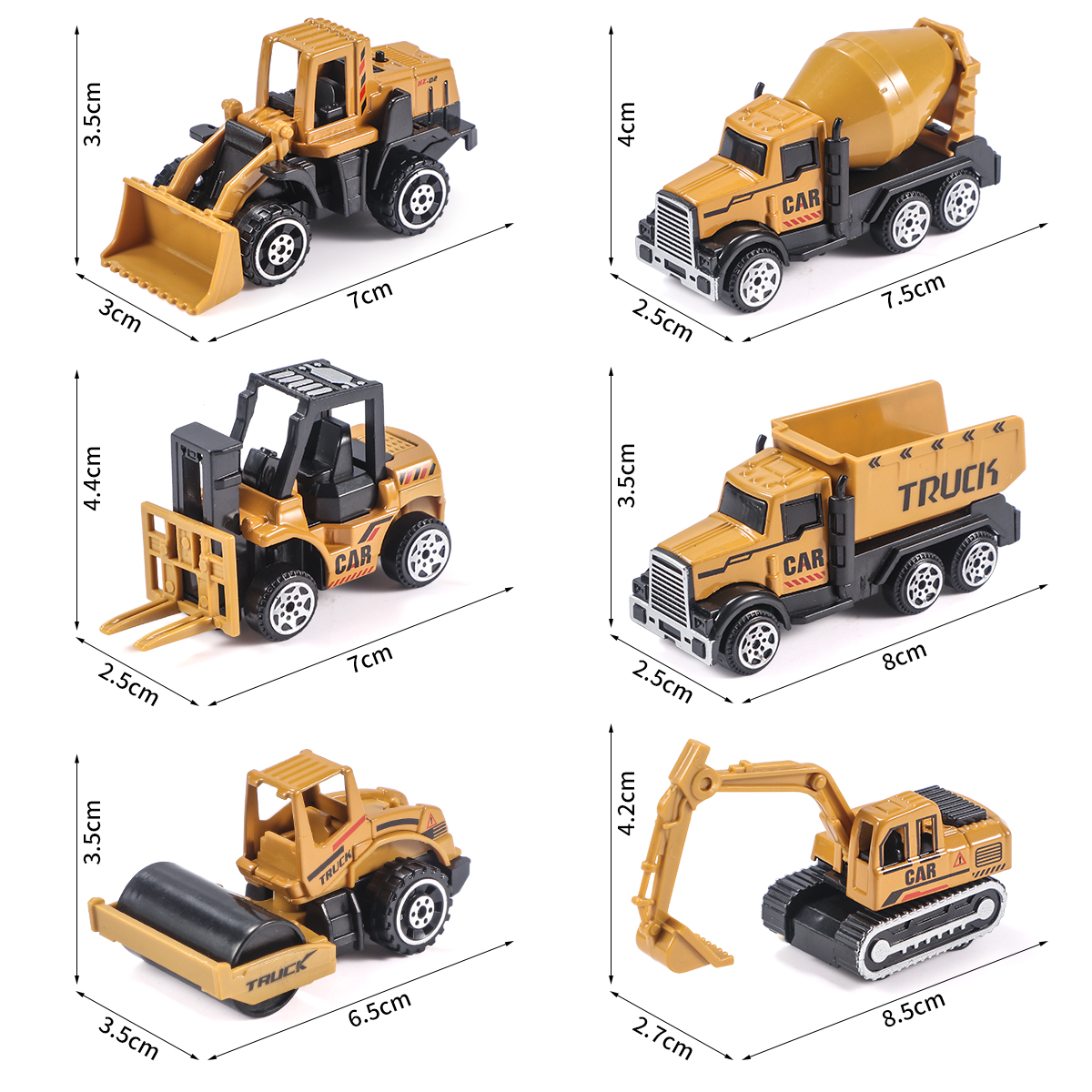 Kids Toys Jcb - 6pcs/Set Alloy Crane Truck Car Parking