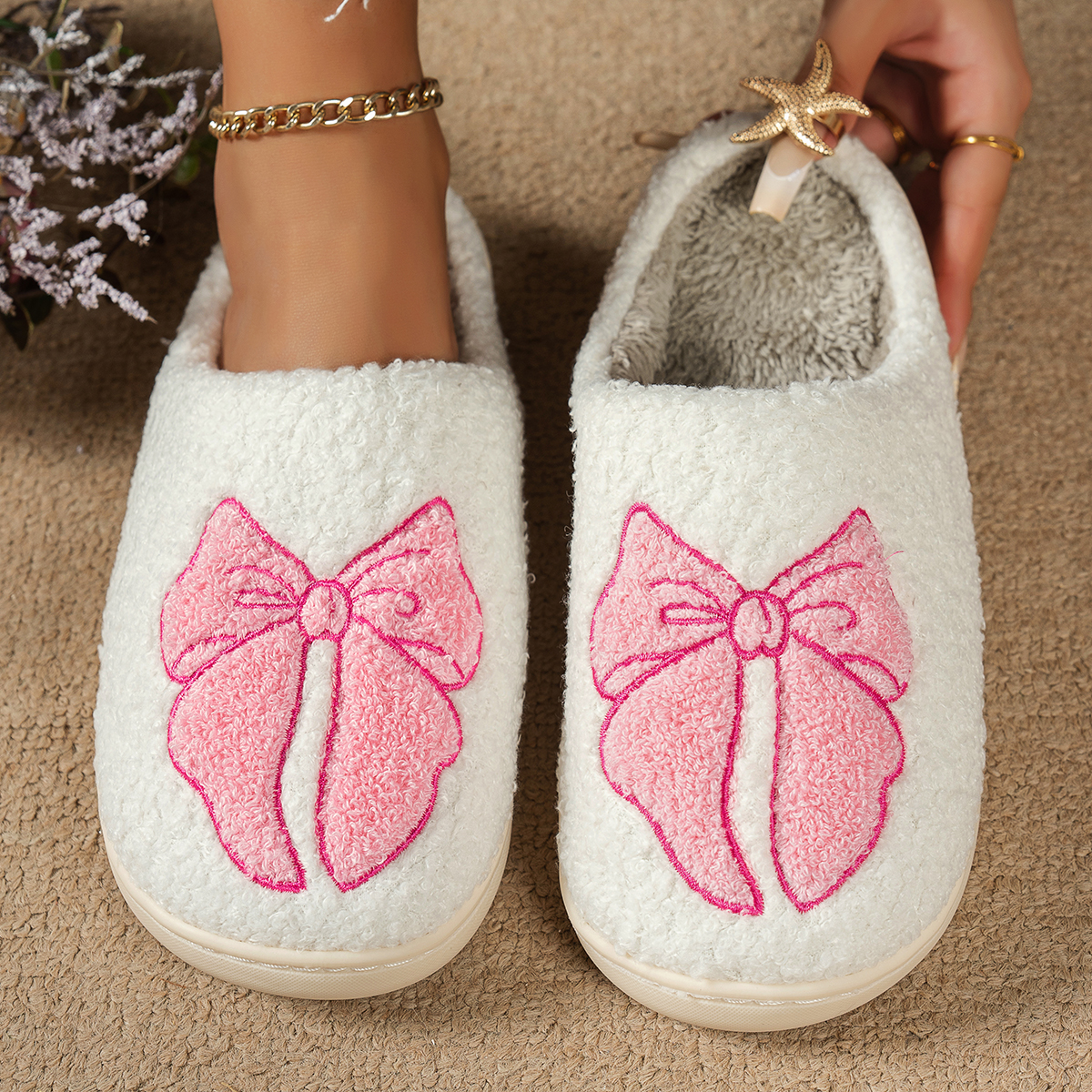 Soft Plush Doll - Winter Plush Girl's Bedroom Slippers Cute