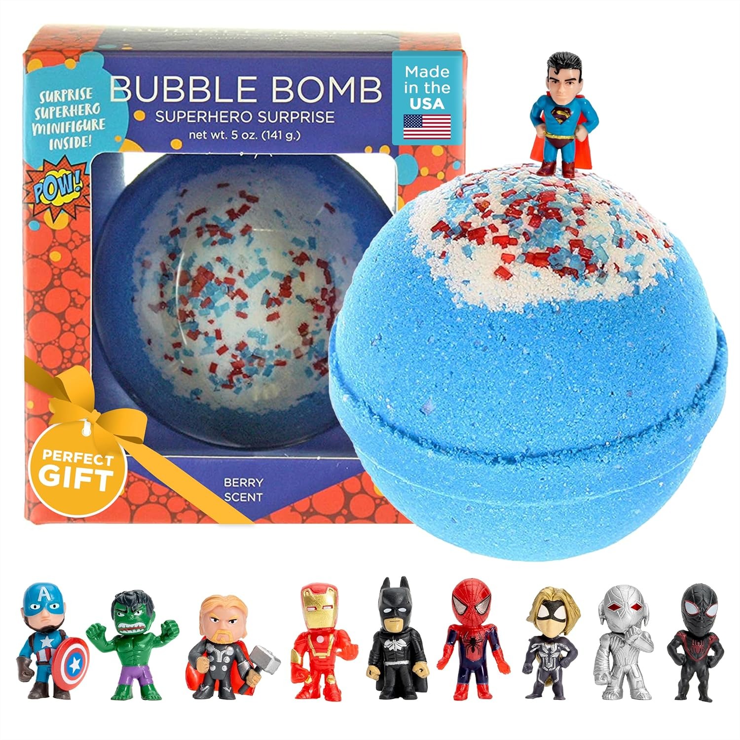 Kids Toys Made In Usa - Superhero Bath Bombs for Kids with