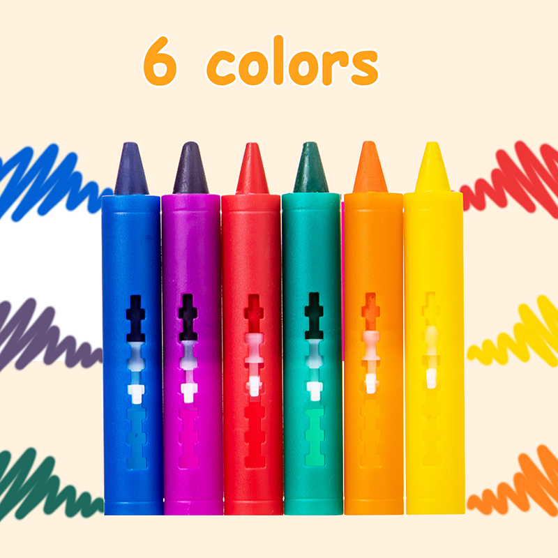 6colors Washable Bath Crayons  – Kids Toys Drawing Easy recenzja i cena