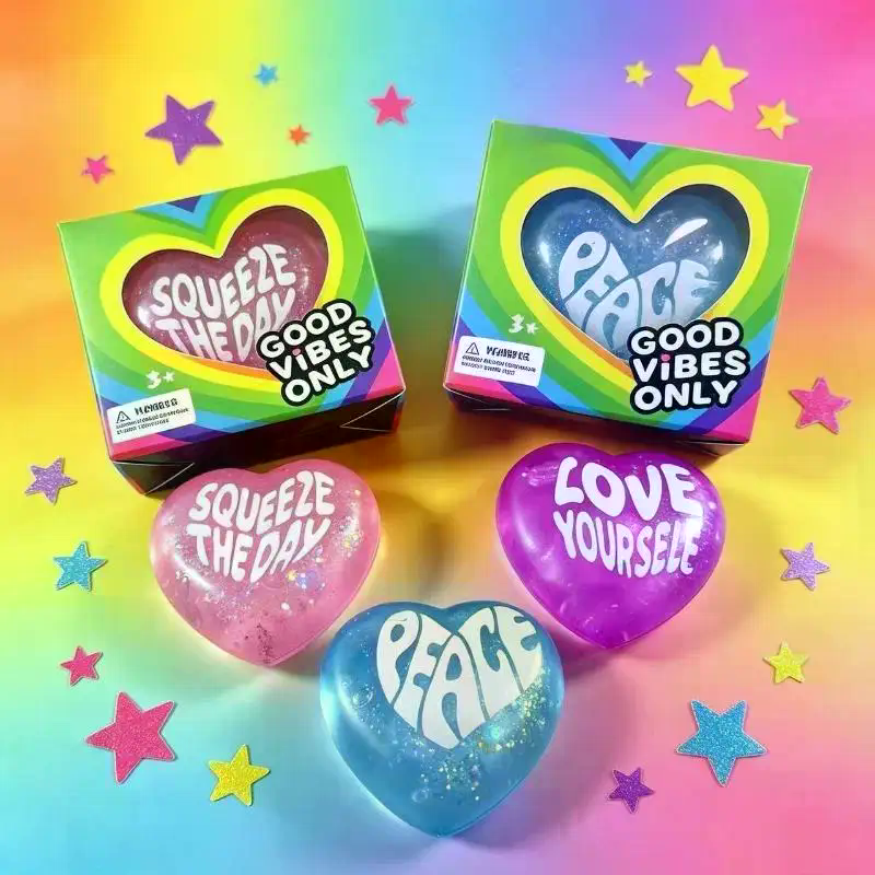 Glitter Heart Shaped Squeeze T – Kids Toys Quotes recenzja i cena