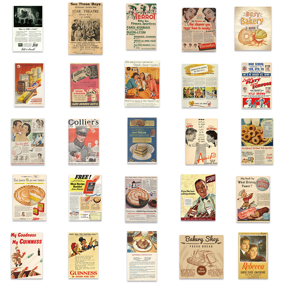 50PCS Vintage Newspaper Retro  – Kids Toys Vintage recenzja i cena