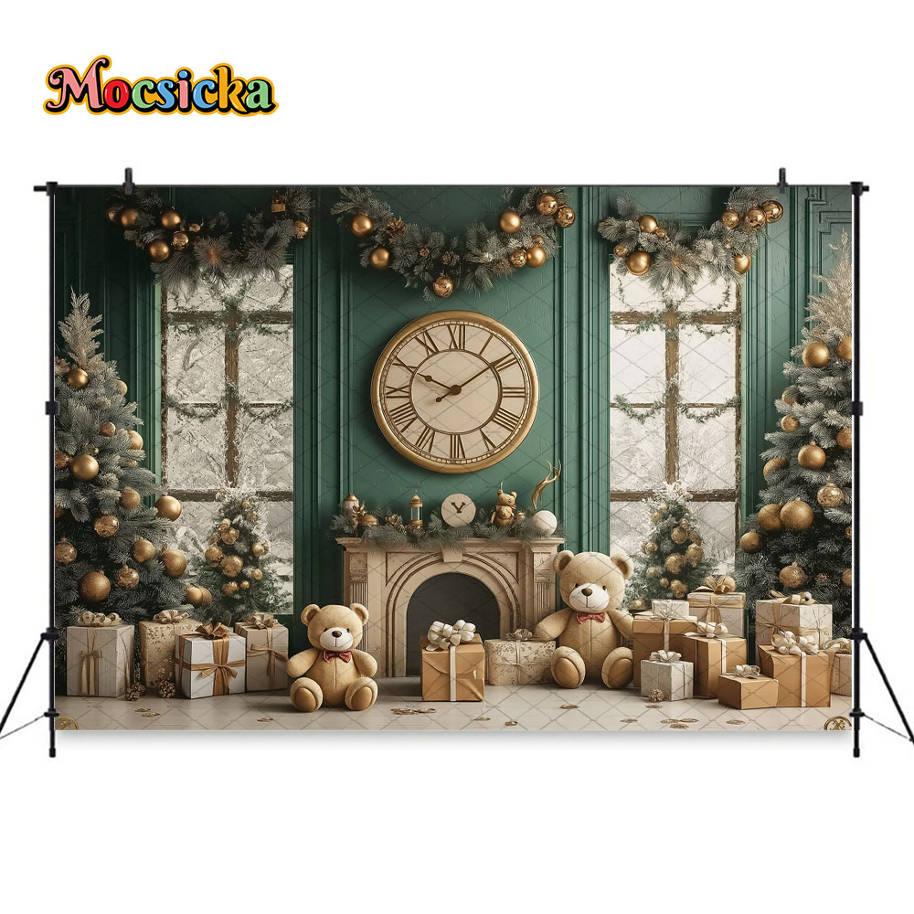 Mocsicka Vintage Green Christm – Toys Background For Kids recenzja i cena