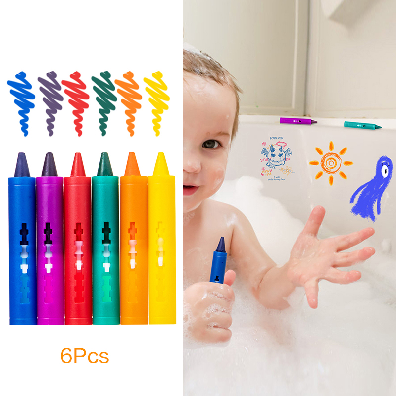 6Pcs Washable Bath Crayons Col – Kids Toys Drawing Easy recenzja i cena