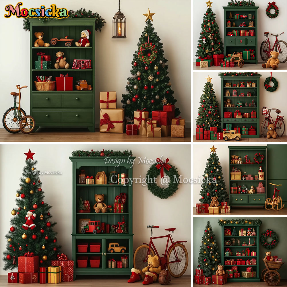 Mocsicka Green Christmas Gift  – Toys Background For Kids recenzja i cena