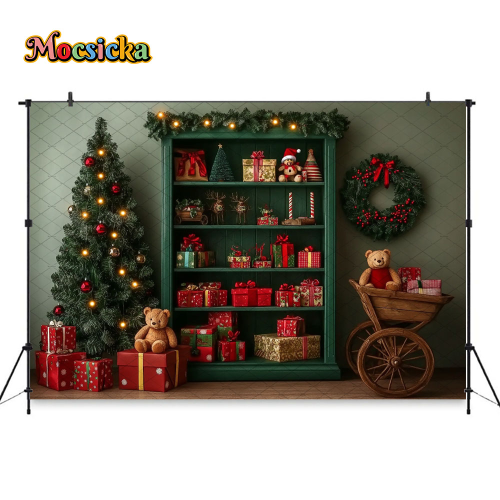 Mocsicka Green Christmas Gift  – Toys Background For Kids recenzja i cena