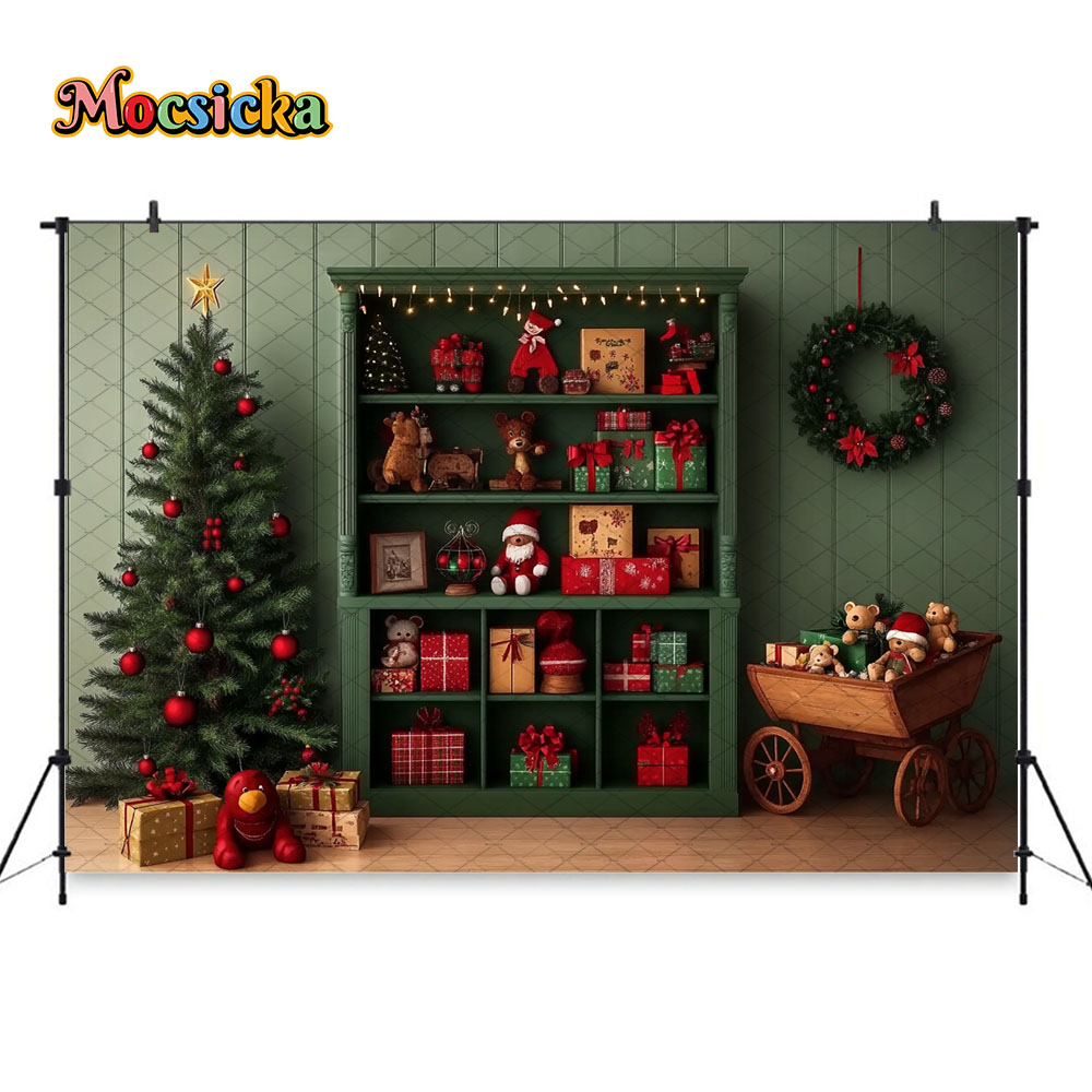 Mocsicka Green Christmas Gift  – Toys Background For Kids recenzja i cena