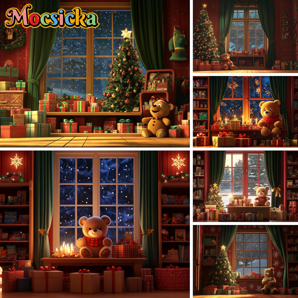 Winter Christmas Toy Store Pho – Toys Background For Kids recenzja i cena