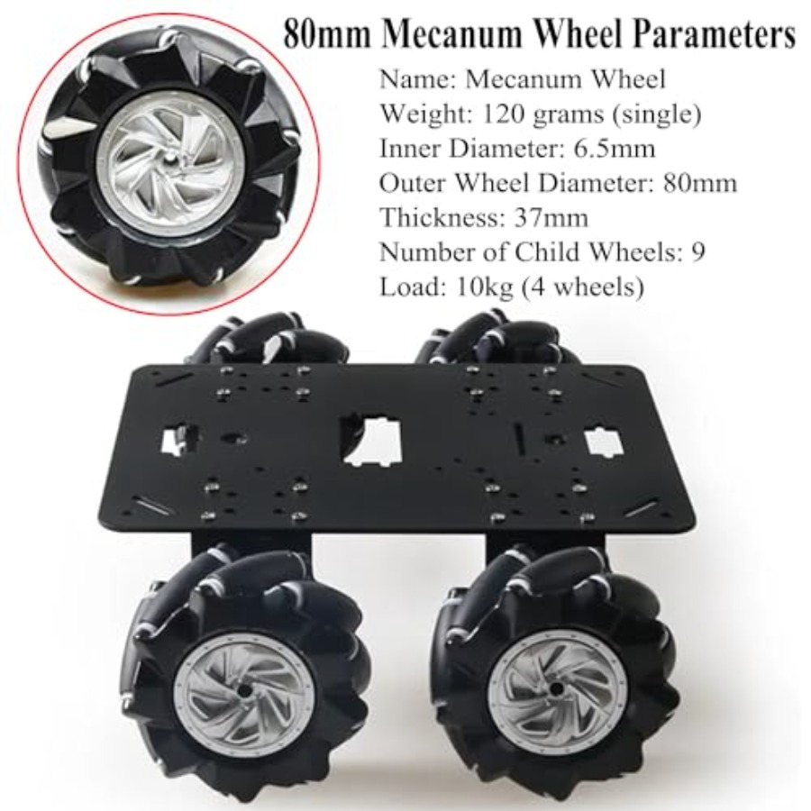 Omnidirectional 80mm mecanum w – Remote Control Car recenzja i cena