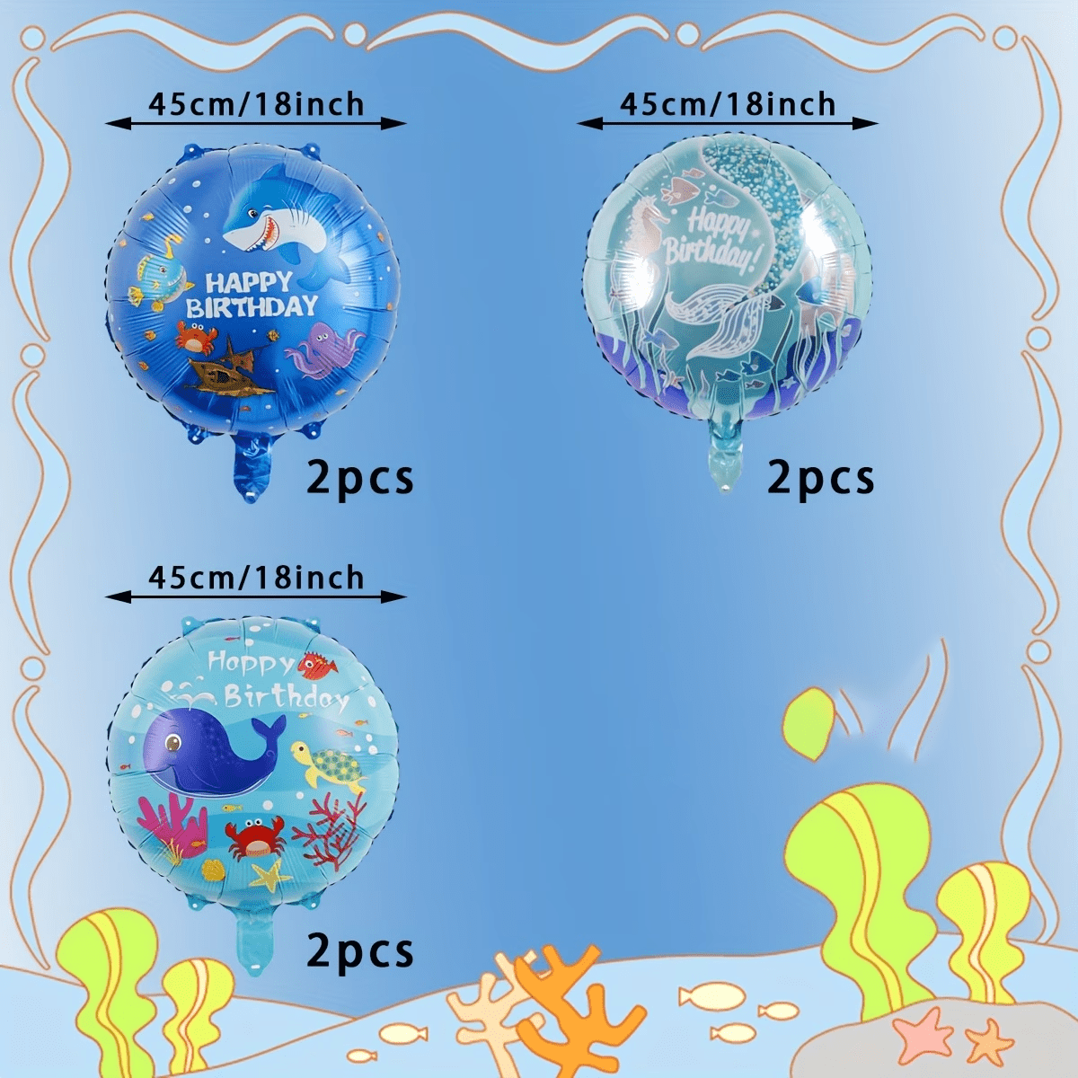 6pcs Ocean Theme Party Balloon – Water Balloon Set recenzja i cena