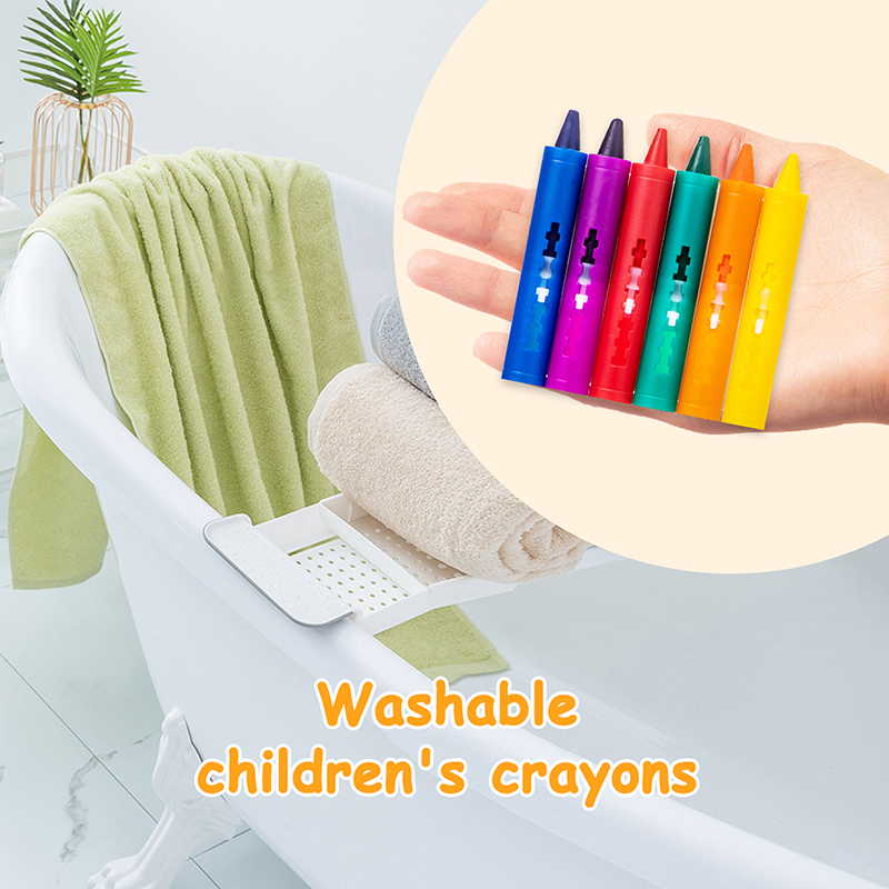 6Pcs Washable Bath Crayons Col – Kids Toys Drawing Easy recenzja i cena