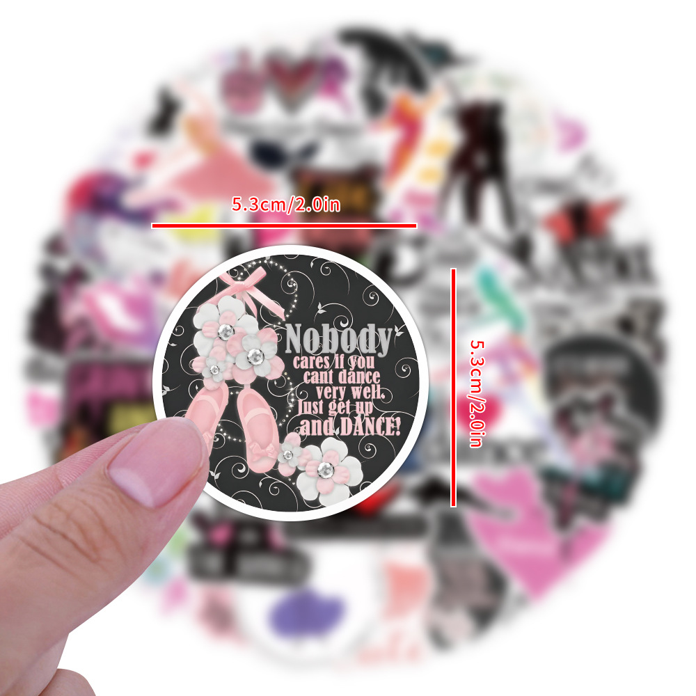 60PCS No RepeatDance Stickers  – Kids Toys Quotes recenzja i cena