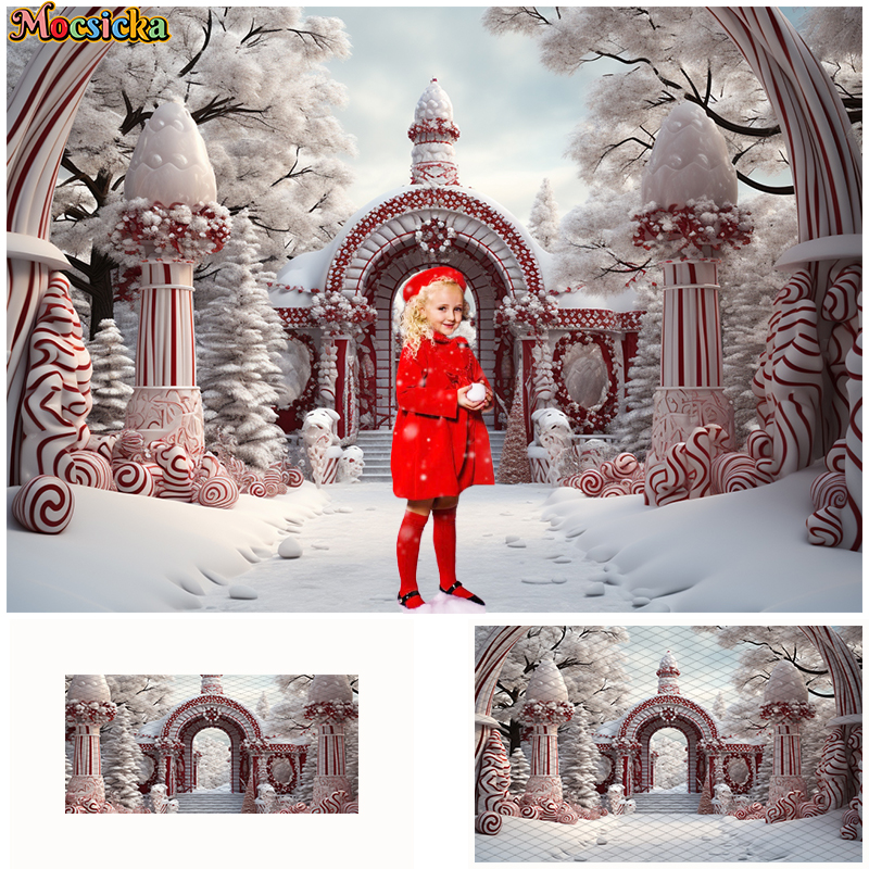 Winter Christmas Castle Ice Cr – Toys Background For Kids recenzja i cena