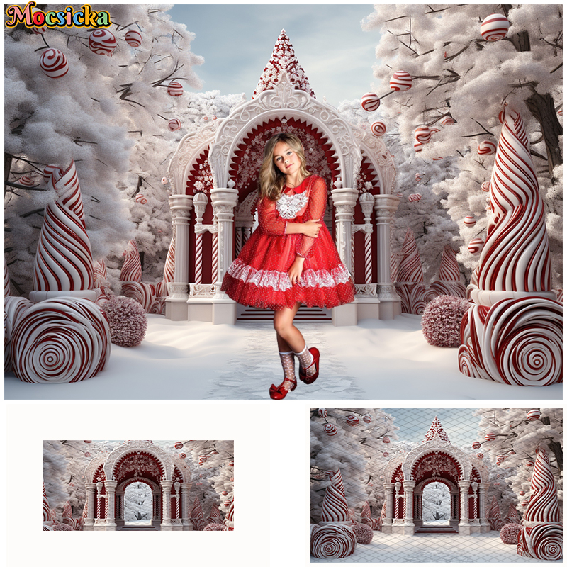Winter Christmas Castle Ice Cr – Toys Background For Kids recenzja i cena