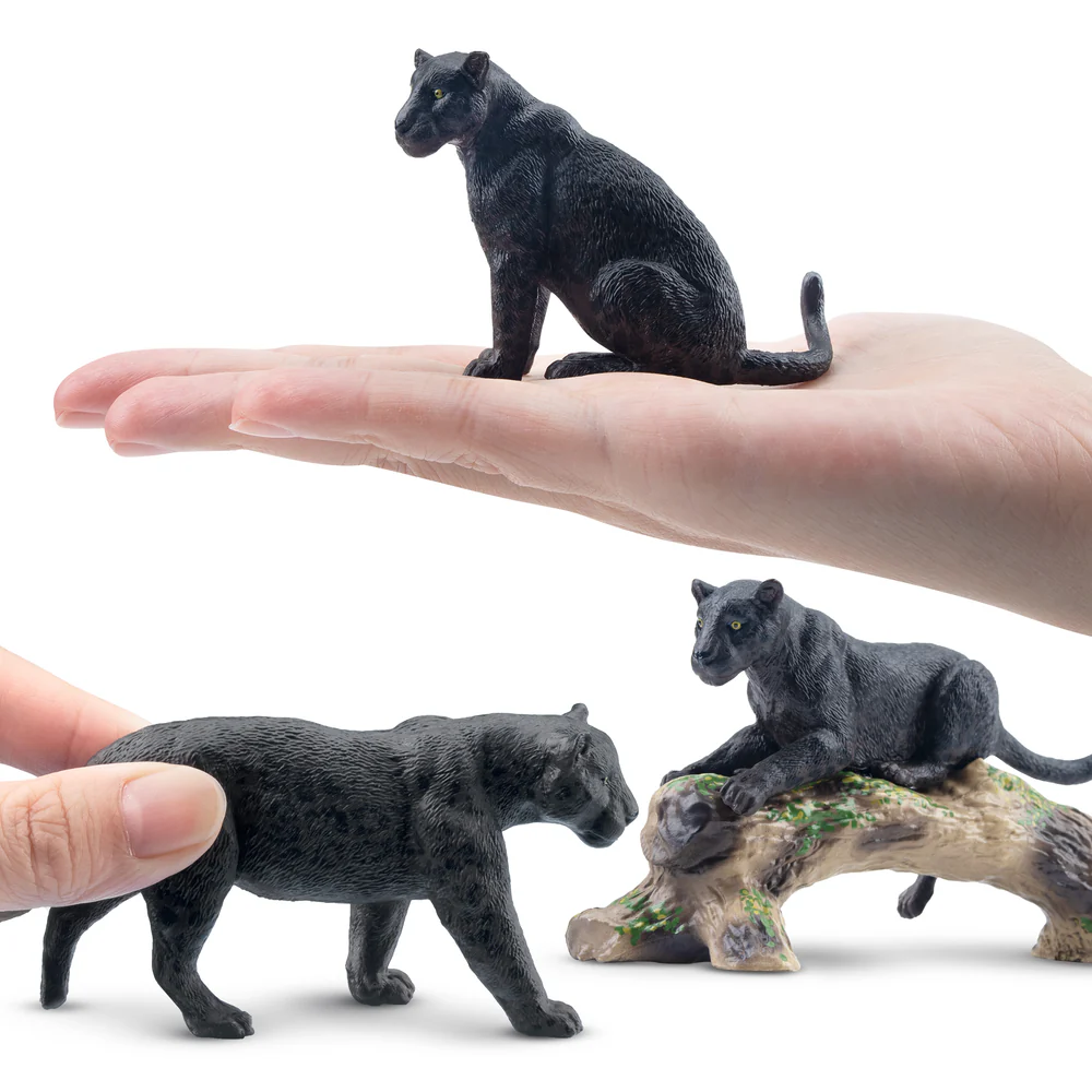 7Pcs Simulation Black Cheetah  – Sandbox Play Set recenzja i cena