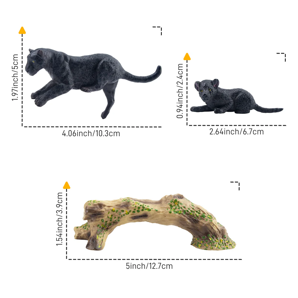 7Pcs Simulation Black Cheetah  – Sandbox Play Set recenzja i cena