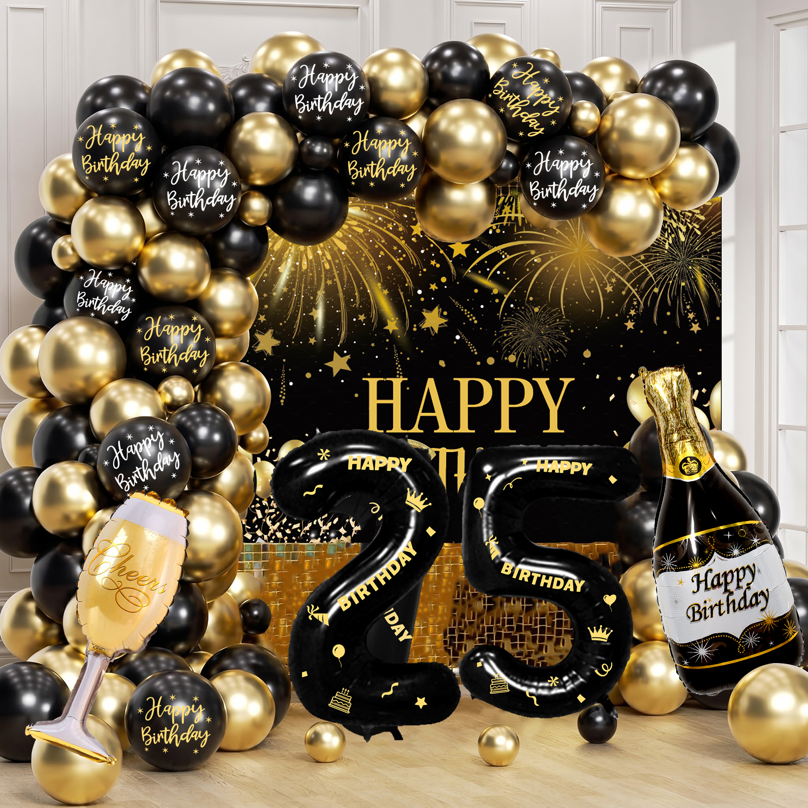Black Gold Number Happy Birthd – Water Balloon Set recenzja i cena
