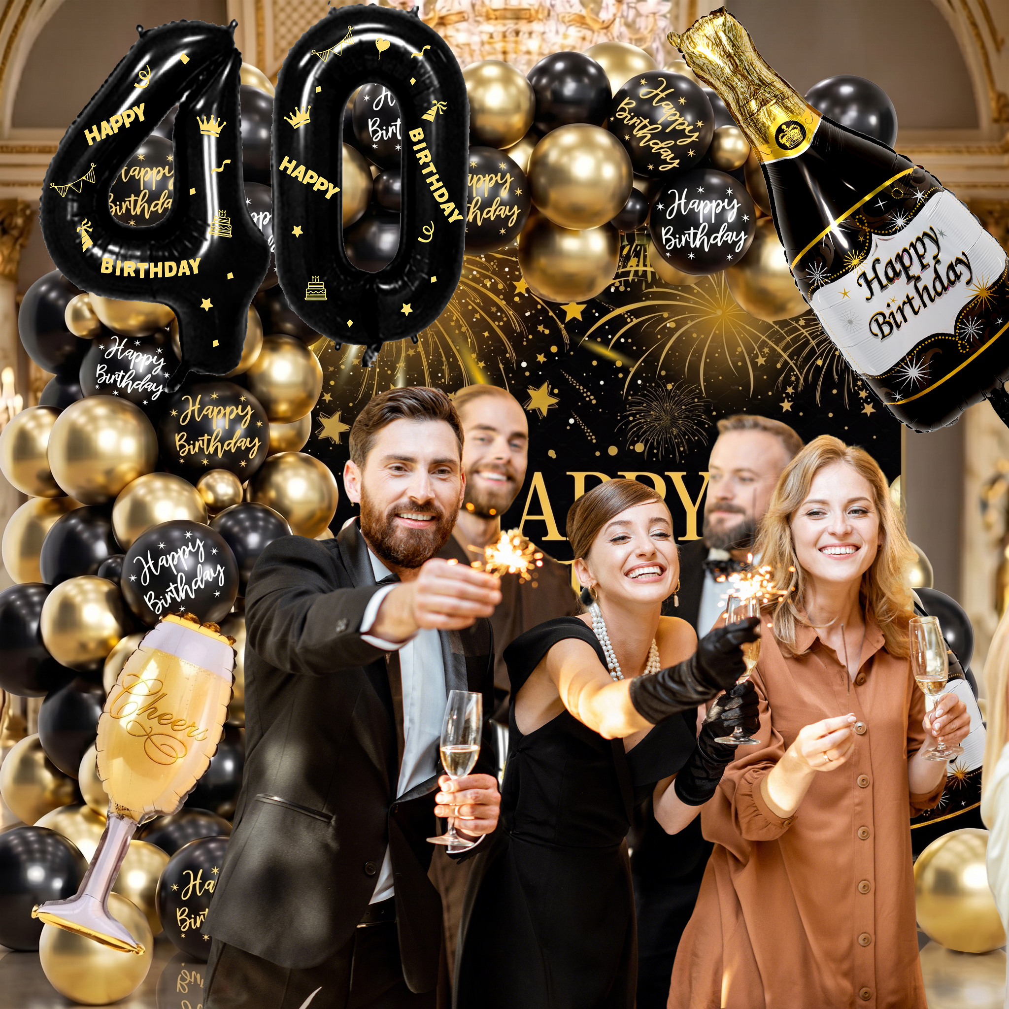 Black Gold Number Happy Birthd – Water Balloon Set recenzja i cena