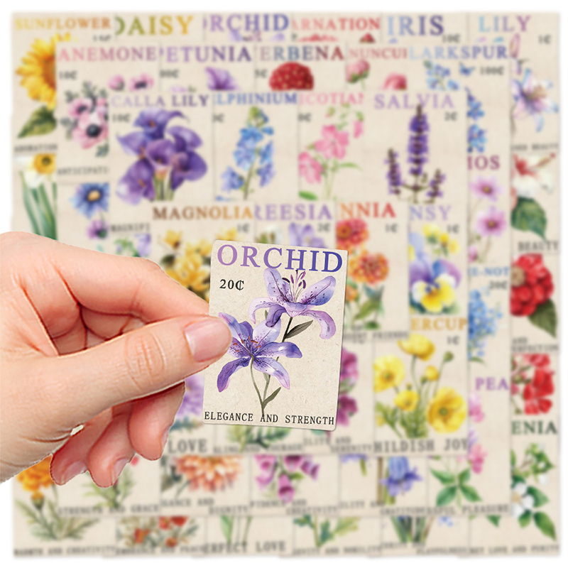 50PCS Vintage Flower Postage S – Kids Toys Vintage recenzja i cena