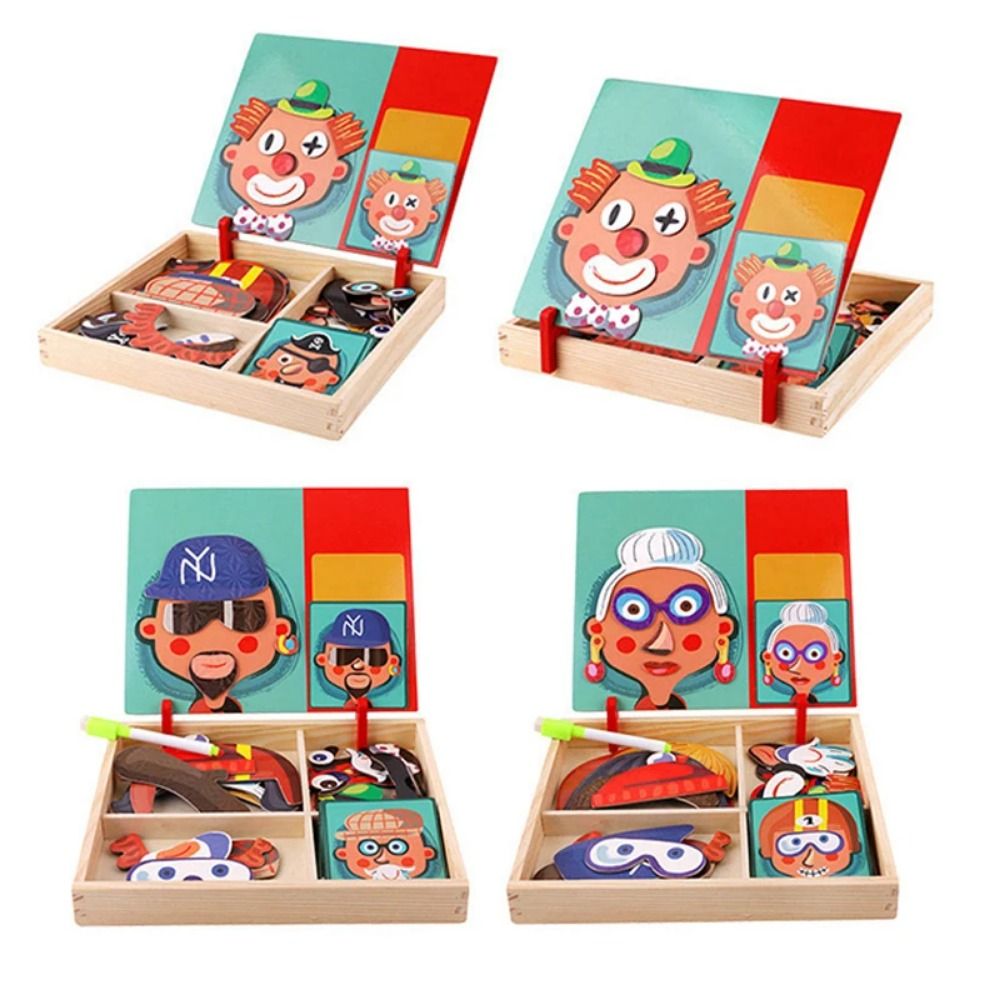 Wood Magnetic 3D Puzzles with  – Kids Toys Drawing Easy recenzja i cena