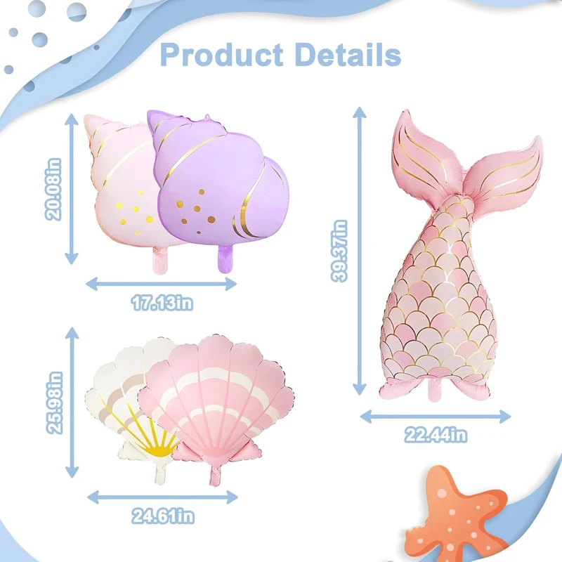 5PCS Mermaid Birthday Decor Se – Water Balloon Set recenzja i cena