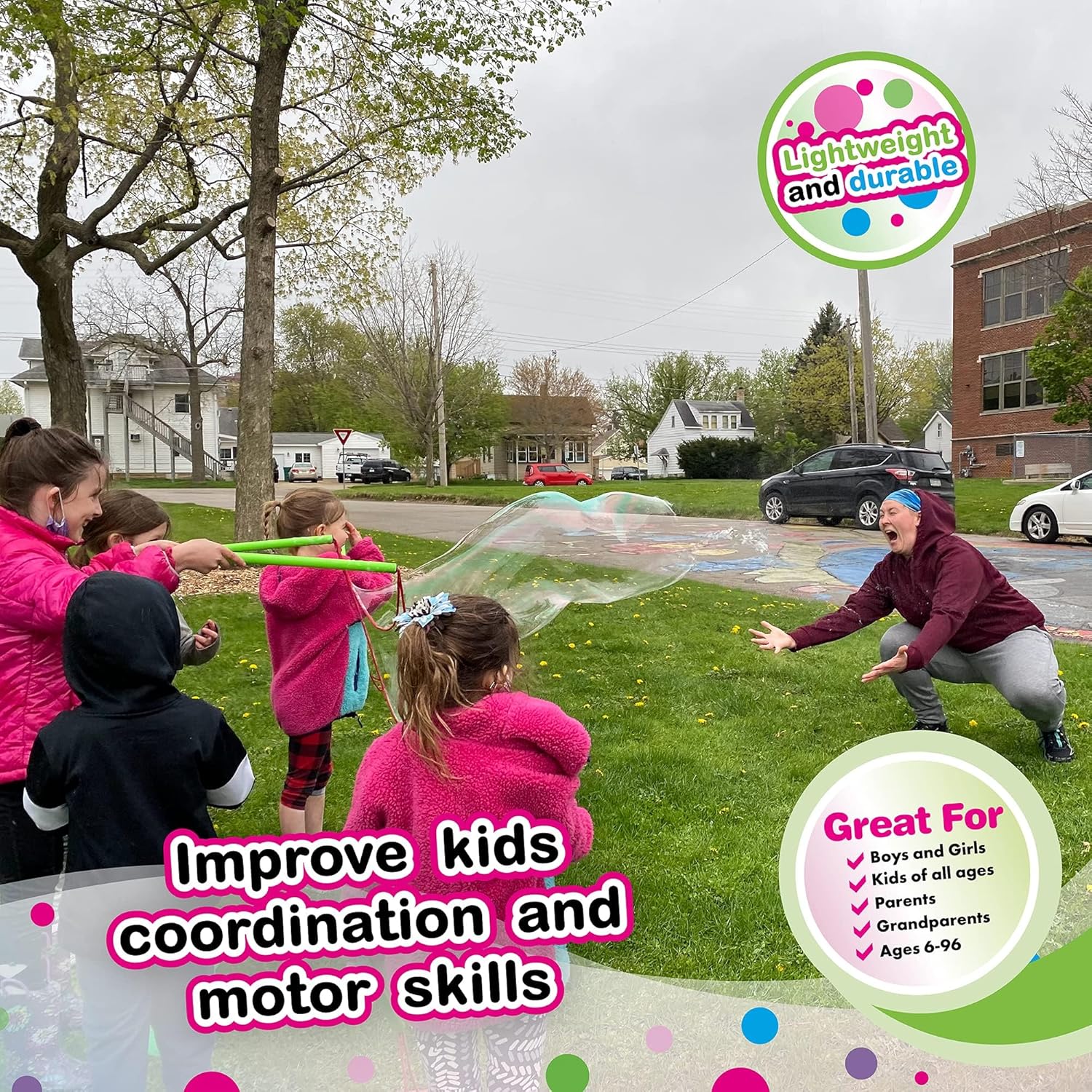 Giant Bubble Wands Kit (4-Piec – Kids Toys Made In Usa recenzja i cena