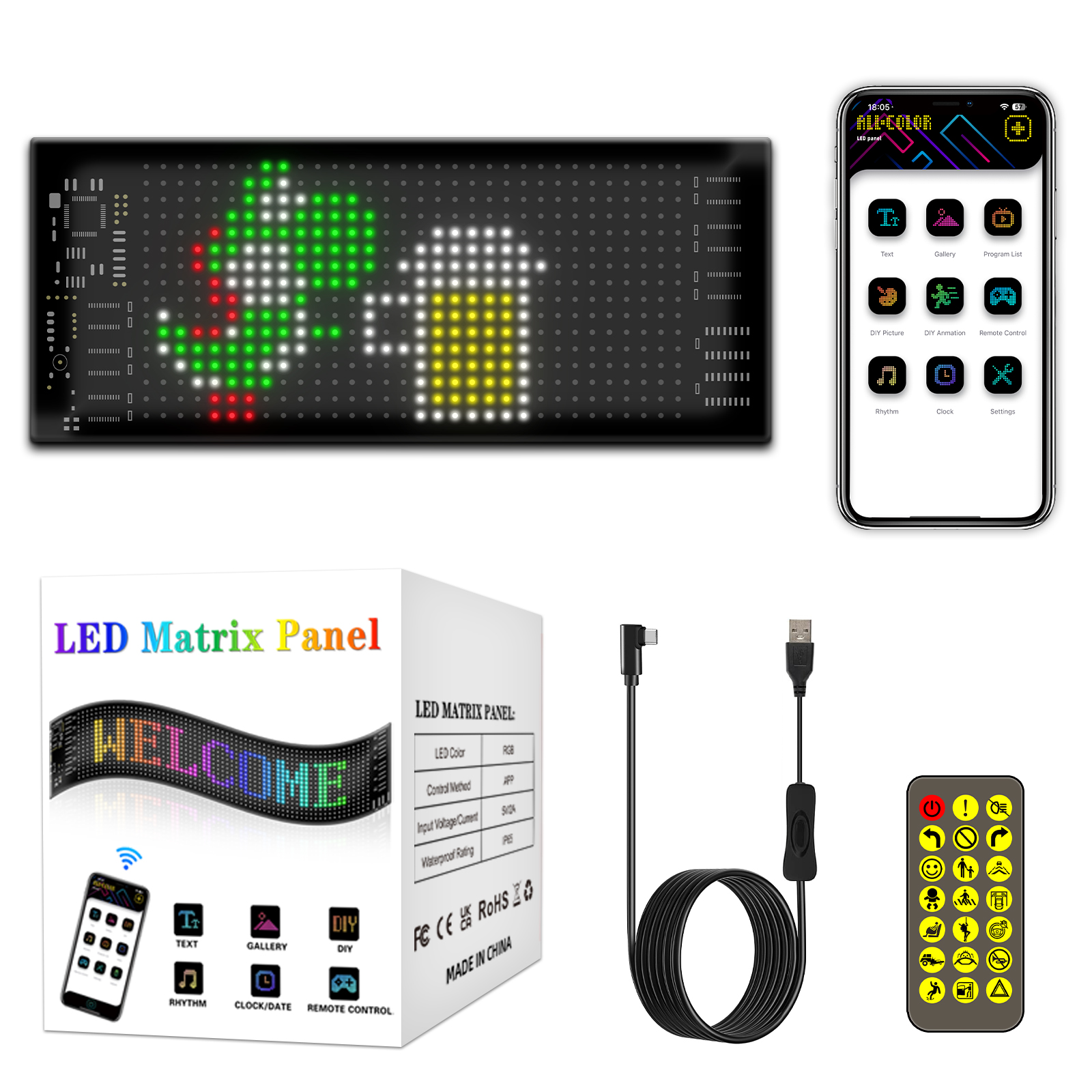 Programmable Flexible LED Sign – Remote Control Car recenzja i cena