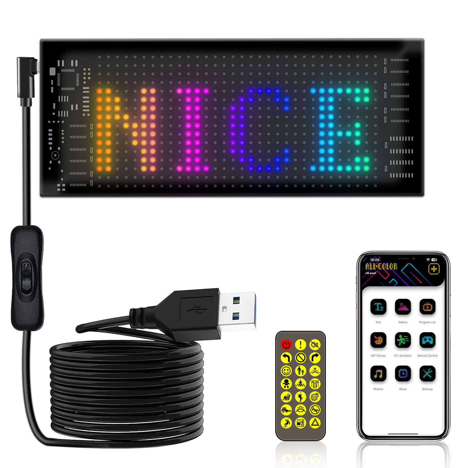 Programmable Flexible LED Sign – Remote Control Car recenzja i cena
