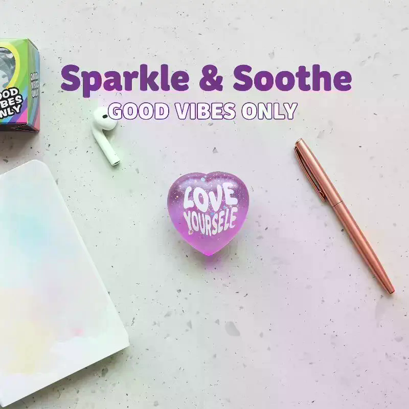 Soft Glitter Heart Squeeze Toy – Kids Toys Quotes recenzja i cena