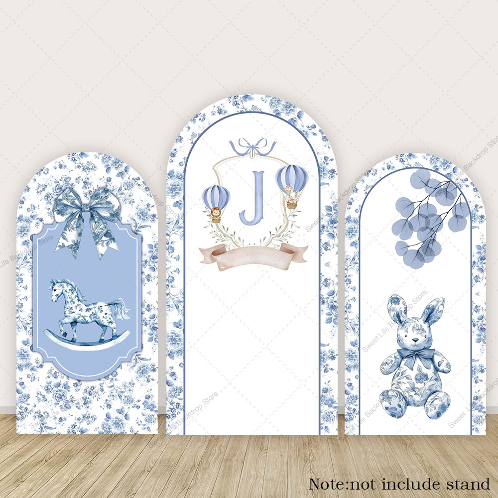 Blue Green Floral Bow Arch Bac – Toys Background For Kids recenzja i cena