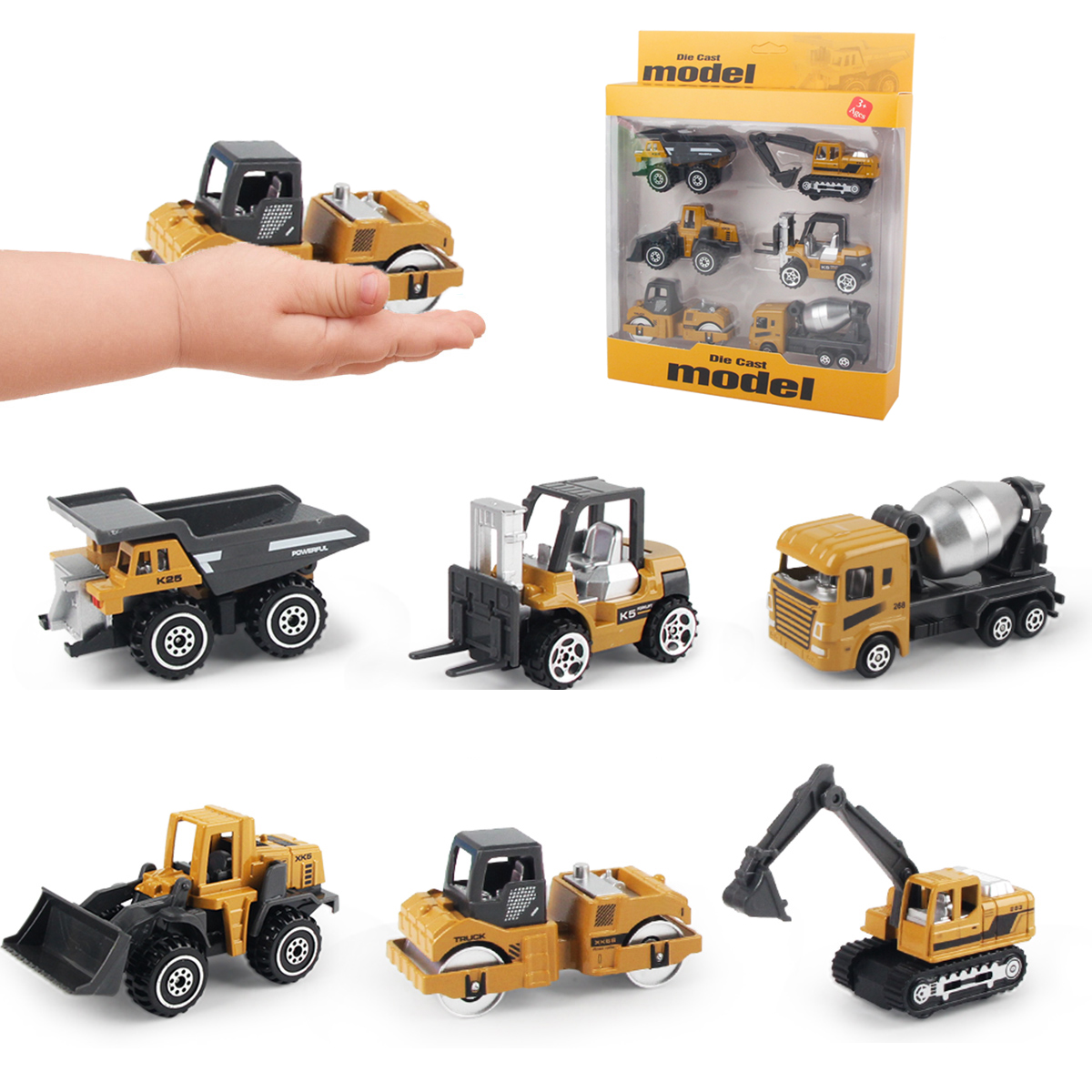 6pcs/set Alloy Engineering Tru – Kids Toys Jcb recenzja i cena
