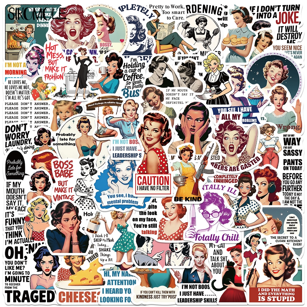 10/30/50PCS Retro Female Quote – Kids Toys Quotes recenzja i cena