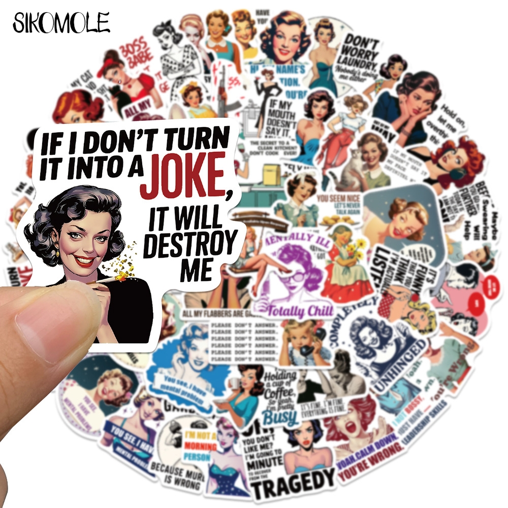 10/30/50PCS Retro Female Quote – Kids Toys Quotes recenzja i cena
