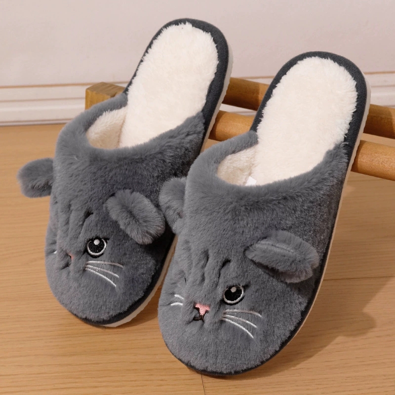 Cartoon Cat Home Slippers for  – Soft Plush Doll recenzja i cena