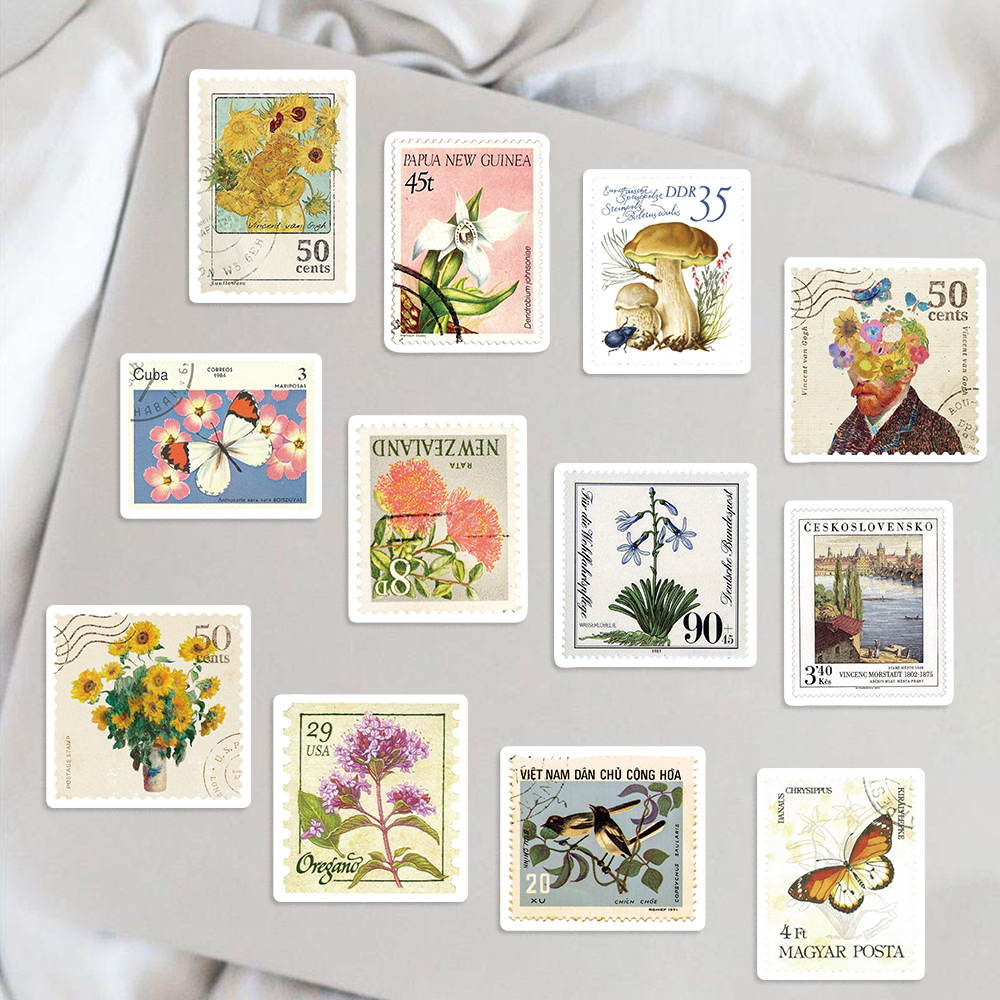 50pcs Retro Stamp Art Stickers – Kids Toys Vintage recenzja i cena