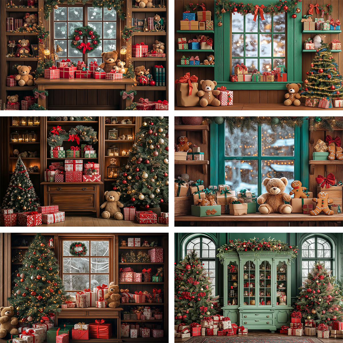 Christmas Windows Toy Bear Pho – Toys Background For Kids recenzja i cena