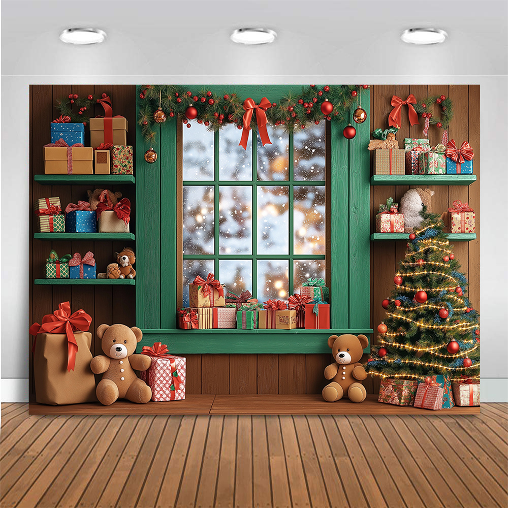 Christmas Windows Toy Bear Pho – Toys Background For Kids recenzja i cena