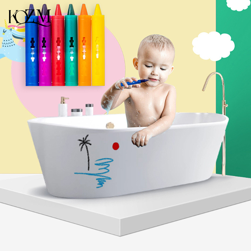 6Pcs Washable Bath Crayons Col – Kids Toys Drawing Easy recenzja i cena