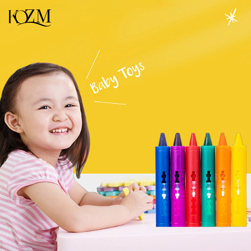 6Pcs Washable Bath Crayons Col – Kids Toys Drawing Easy recenzja i cena
