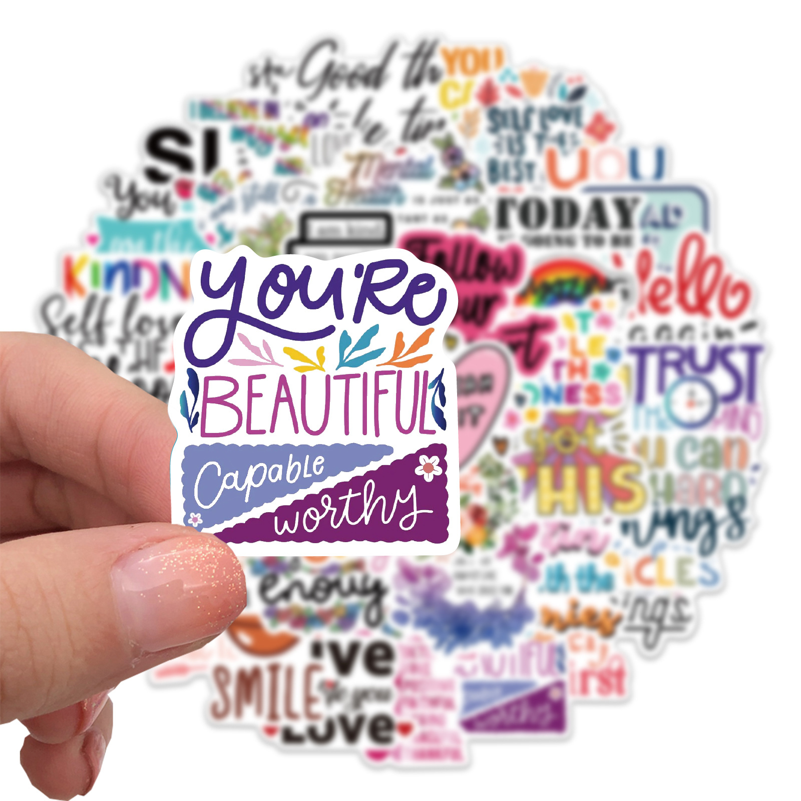 10/52PCS Inspirational Sticker – Kids Toys Quotes recenzja i cena